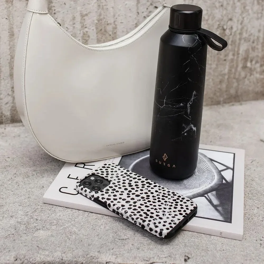 NIB BURGA Almond Latte Tough Case for iPhone 15 Pro Dalmatian Spot